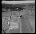 Trentham Racecourse with Davis Field, looking south to the suburb of Heretaunga, Upper Hutt Valley, Wellington Region