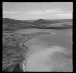 View of the Tongariro River delta with Stump Bay in foreground to Tokaanu Bay beyond, southern end of Lake Taupo