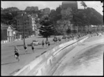 Runners racing on Oriental Parade, Wellington