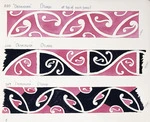 Godber, Albert Percy, 1876-1949 :[Drawings of Maori rafter patterns]. 205. "Okahukura", Otukou, at top of each panel; 206. "Okahukura" Otukou; "Okahukura", Otukou. [1947]