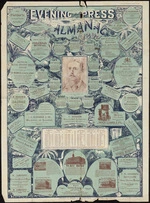 Evening Press almanac 1892. Lithographed and designed at the Evening Press Office / W Halliburton. Supplement to Evening Press, December 31st 1891.