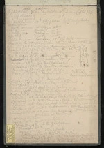 [Cookson, Janetta Maria] 1812-1867 :[Front end-paper. Notes on voyage, Lyttelton to London via Australia. October to November 1862]