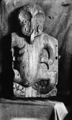 Portion of a wooden Maori carving from Tangarakau