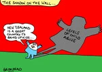 Bromhead, Peter, 1933- :The shadow on the wall... 'New Zealand is a great country to bring up kids...' 26 July 2012
