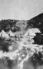 View of encampment, Chailak Dere, Gallipoli, Turkey
