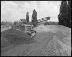 Bulldozer working on the Murupara to Te Teko railway, Whakatane district - Photograph taken by W Walker