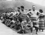 Rotorua/Arawa warriors perform the haka at Ngaruawahia