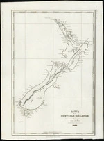 Dumont d'Urville, Jules Sebastien Cesar, 1790-1842 :Carte de la Nouvelle-Zelande [map] pour servir au voyage pittoresque autour du Monde par M. D'Urville. 1835. [Paris; Furne et Cie, Libraries-Editeurs, V.2., 1846]