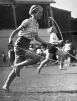 Photograph of a girl rope skipping