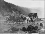 Horse-drawn coach, Tolaga Bay, Gisborne Region