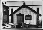 Replica of a Maori meeting house in the Maori Committee room at Parliament Buildings, Wellington