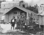 Maori boys performing a haka, Ohinemutu