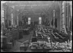 Petone Railway Workshops. Interior view of new fitting shop, circa 1924.