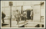 Patients being transfered to Hospital train at Brockenhurst Station, England