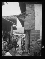 Yunnan, China. Street with basket shops near market square, Lijiang. September 1938.