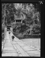 Yunnan, China. Bridge over the Mekong River. September 1938.