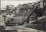 Raising of telephone pole, Boulcott Street, Wellington - Photograph taken by Tibbutt
