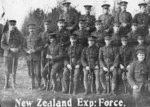 Group portrait of World War I soldiers, Bulford, Salisbury Plain, Wiltshire, England