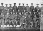 Group portrait of World War I soldiers, Bulford, Salisbury Plain, Wiltshire, England