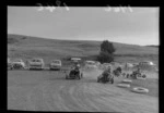 Mana Go Kart Club Pauatahanui Duck Creek race circuit with a race in action, Porirua District, Wellington Region