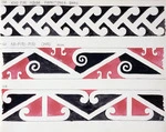 Godber, Albert Percy, 1876-1949 :[Designs for rafter patterns]. 120. Kiko-Piri House. Papaitonga. Ohau; 121. Ka-piri-piri. Ohau 1893; 122. [1940-1942?]
