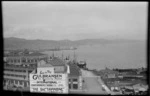 Wellington city scene including the intersection of Taranaki and Cable Streets