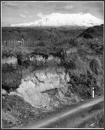 Soil profile in roadside bank