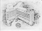 Associated Architects - Stevenson and Turner; Crichton, McKay and Haughton : Plan of the proposed new Wellington Hospital