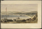Smith, William Mein 1799-1869 :The harbour of Port Nicholson and the town of Wellington (sketched in the middle of the year 1842). [right-hand portion].