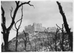 Ross, L H, fl 1939 (Photographer) : Looking towards the ruins of the monastery at Monte Cassino, Italy
