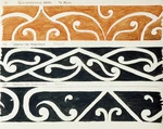 Godber, Albert Percy, 1876-1949 :[Designs for rafter patterns]. 111. Kotetokanganui. Anoho. Te Kuiti; 112. Uenuku-Mai-Rarotonga. Rotoiti; 113. Uenuku-Mai-Rarotonga. Rotoiti. [1940-1942].