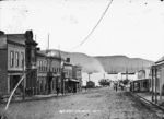 Street scene at Port Chalmers, in the 1860s