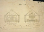 Beatson, William, 1807-1870 :Wesleyan Chapel, Nelson. No. II. Transverse section looking north [and] transverse section looking south. [August-September 1857].