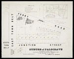 Davie, Frank H, fl 1881 :Suburb of Falsgrave [map with ms annotations]. The property of Hon. J Hall, to be sold by auction on Saturday, December 17, 1881, at our salerooms, at 1.30 sharp. J.T. Ford & Co., Auctioneers. Surveyed by Frank H Davie, 1881
