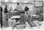 Bill Sommer and his team at work in the National Rescue Coordination Centre - Photograph taken by John Nicholson