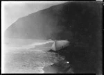 Beach scene, Wellington, after the ship Penguin was wrecked