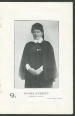 [Eastbourne Patriotic Carnival]. 9. Nurse Everitt, Combined Sports. Colours - black and gold [1915]