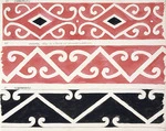 Godber, Albert Percy, 1876-1949 :[Drawings of Maori rafter patterns]. 59. Ohinemutu; 60. Original also on a house at Whakarewarewa; 61. Waitahanui. [1939-1947].