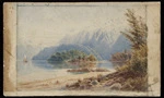 Wilson, Laurence William, 1851-1912 :Cathedral Peaks - Lake Manapouri. [ca 1880]