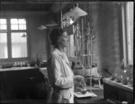 Woman inside a laboratory, Wallaceville Animal Research Centre