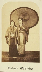 Two women with parasol, Japan