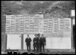 Group in front of the Kaikoura Star general election results board