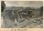 Derailed railway milk waggon