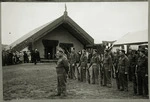 Second Maori Battalion at Ruatoria for the posthumous award of the Victoria Cross to Te Moananui-a-Kiwa Ngarimu - Photograph taken by an unknown photographer