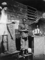 Bookies at a race meeting at Stalag 18A, Wolfsberg, Austria