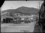 Electric trams, Courtenay Place, Wellington