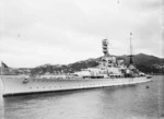 Battlecruiser HMS Renown in Wellington Harbour during the visit of the Duke and Duchess of York