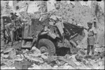 Remains of a New Zealand truck, San Michele, Italy, during World War 2