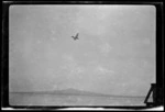 Aircraft flying above Waitemata Harbour, Auckland