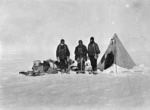 Men at camp near the Magnetic Pole, British Antarctic Expedition (1907-1909)